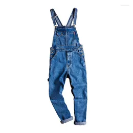 Jeans masculino mono vaquero azul americana para hombre pantalones vaqueros retos pechera de hip hop coreanos bolsillo g