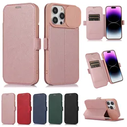 Slim Magnetic Folio Vogue Phone Case für iPhone 14 13 12 11 Pro Max XR XS Samsung Galaxy S20 Ultra S21 Plus Note20 A32 5G Dual Card Slots Leder Wallet Bracket Shell