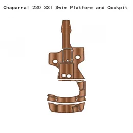 Chaparral 230 SSI Swim Platform Cockpit Boat Eva Foam Faux Teak Deck Floor Pad Self Backing Ahesive Seadek GatorStep Style Floor