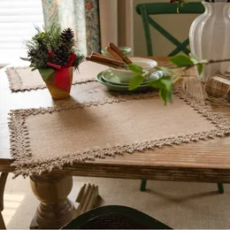 Tappetini in lino traforato pizzo tovaglietta pad tavolo da pranzo tappetini sottobicchiere tazza di caffè tappetino antiscivolo tovaglietta da cucina decorazioni per la casa Z0502