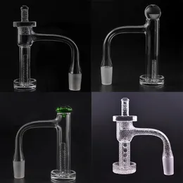 Sandblasted Full Weld Unique Terp Slurper Quartz Banger Sets Smoking Accessories New Etched Full Welded Engrave Beveled Edge Lotus Blender Nail Cheapest