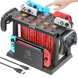 Other Accessories OIVO For Switch Joycon Charger Pro Controller Holder Game Storage Tower OLED Charging Dock Station 230503