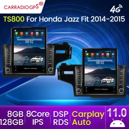 Car Dvd Radio Stereo for Honda Jazz Fit 2014-2015 Multimedia Player GPS Navigation Android 128G Carplay Auto RDS DSP WIFI
