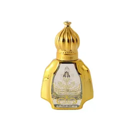 100pcs/lot 10ml Altın Arapça Kristal Yağ Şişeleri Cam Parfüm Şişeleri Silindiri Yeniden doldurulabilir şişeler
