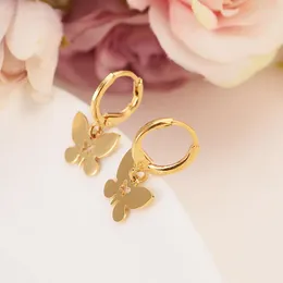 2024 Brincos dangle 2 pares Moda Moda Gold Women Women Drop Breating Charms Jóias Butterfly Brincos Vintage Girls Presens Pingerrings Pending Brincos de borboleta