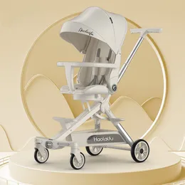 아기 접이식 유아용 유아용 유아용 유아용 유모차 접이식 야외 휴대용 베이비 하이 뷰 캐리지 4 개의 바퀴 유급다