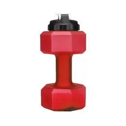 2 2L Big Capacity Eco-friendly Cup Dumbbell Shape Drinking Water Bottles Kettle Personalized Bottle Red