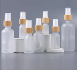 Bottiglia di profumo 10 pezzi da 5 ml-00-00 ml flacone spray smerigliato con berretto di bambù a bordo di vetro smerigliato ad alta qualità bottiglie di profumo 230503 230503