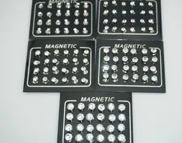 Crystal Diamond Podwójne okrągłe kryształowe kolczyki nie wymagają otworów do uszu Kolczyki magnetyczne Magnetyczne