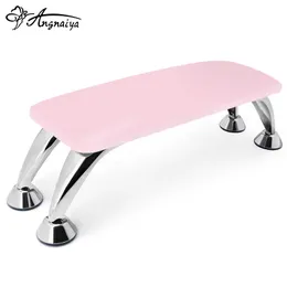 Hand Rests ANGNYA Genuine Leather Nail Art Beauty Salon Hand Rest Table Pillow Cushion Manicure Holder Hand Pillow Nail Arm Rest Cushion 230428