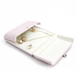 Jewelry Pouches Luxury Velvet Jewellery Set Box With Buckle Earring Pendant Ring Pearl Necklace Ornaments Storage Display Cases