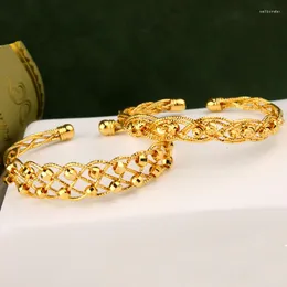 Boguń ręcznie robione koraliki Cooper Gold Plated Open Arabskie kobiety biżuteria Bijoux de lukse femme en panna młoda