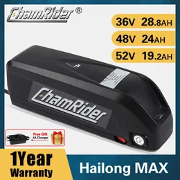 Оригинальная батарея ebike 48 В 48 В Hailong Max BMS 500W750W 1000W 1500W 21700 Клетки упаковывают электрический велосипедный литий -ион