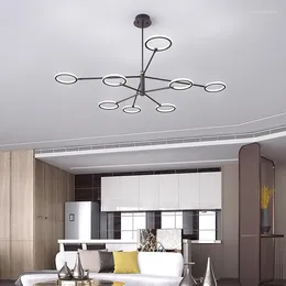Pendant Lamps Modern Lustre Pendente Luminaire Glass Living Room LED Lights Bedroom Deco Maison