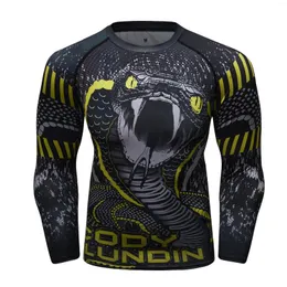 Men's T Shirts Cody Lundin High Quality Athletic Long Sleeve Blouse Custom Mens Polyester Spandex Compression MMA Jiu Jitsu Clothes