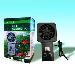 Leveranser Mini Smart Clip Hang On Cooling Fan Sensor Automatisk kör Stopp Justerbar vindvolym Temperaturkontroll Aquarium Fish Tank