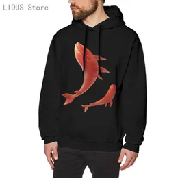 Erkek Hoodies Sweatshirts Derin gökyüzü balina hoodie harajuku yaratıcılık sokak kıyafetleri hoodiesmen