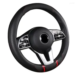 Steering Wheel Covers Car Cover Wrap PU Leather Fashion 5 Kinds Of Universal Styling 37-38CM/14.5"-15" M Size Hand Bar Protector