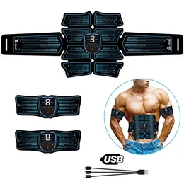 New Upgrade A-TION Professional EMS Muscle Trainer With LCD Display , 8 Pads Abdomial Training Gear Body Shaping Equipment for All People