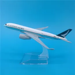 Aircraft Modle 16CM 1 400 Scale 350 A350 Plane Model Alloy Air Cathay Pacific Airlines Aircraft Plane Collection Kids Children Collections 230503