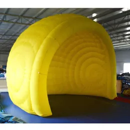 4x3x2.5m Yellow Inflatable Igloo Tent Trade Show Tents Stage Cover for Exhibition Business Rent