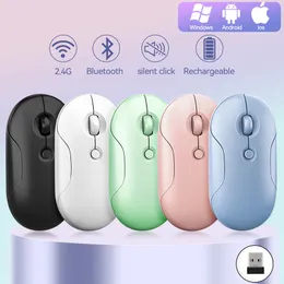 Wireless Silent Bluetooth Mouse for iPad Samsung Lenovo Android Windows iOS Tablet Macaron Wireless Mouse Laptop Notebook Computer