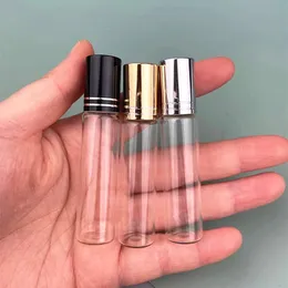 200PCS 10ML perfume bottle roll on bottle high-end portable sample roll on empty bottle glass essential oil bottles