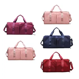 stor kapacitet lulu citron Duffelväskor Dam lyxiga designerhandväskor Axelkoppling crossbody väska herr 2 storlekar luffare bagage bära på Duffel sport reseväska