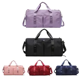 2sizes Sport outdoor lulu lemon Duffel Bag womens large Crossbody designer keepall clutch bag Woman mens classic nylon purse Luxury tote big handbag Shoulder Bags