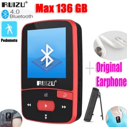 MP3 MP4 Players Ruizu X50 x52 x68 Sport Bluetooth Player 8GB CLIP MINI مع دعم الشاشة