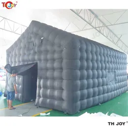 Atividades ao ar livre de 6x6m ao ar livre grande tenda de casamento inflável preto Sala de eventos de gazebo de gazebo grande mobile portátil pavilhão de festa portátil para