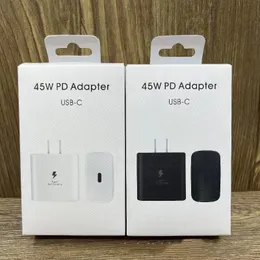 OEMオリジナル45W PDアダプター超高速充電USB-CクイックチャージタイプC AC電源アダプタートラベルチャージUS EU Plug for Note10 S22 S20 with Retail Box