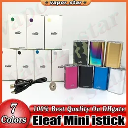 Eleaf mini Istick 10 Вт аккумулятор встроенный мод с переменным напряжением 1050 мАч с USB-кабельным разъемом Ego Включен для 510 атомазер батареи.