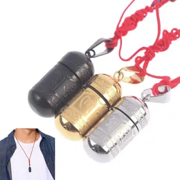 Chains 1PCS Six Words Openable Necklace Mantra Prayer Wheel Bottle Urn Pendant