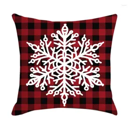 Kuddefodral julklapp innovativ kuddefasig Santa Square Home Decor Linen Case Cushion Covers för soffa bil 45x45cm