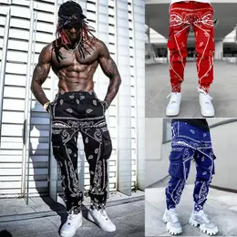 Pantaloni Pantaloni Harem con fiori di anacardi Uomini Pantaloni cargo da strada Harajuku Pantaloni da jogging Pantaloni larghi multitasche con cerniera Pantaloni da coppia Hiphop