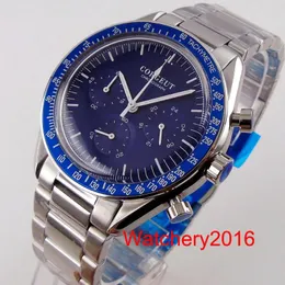 ساعة Wristwatches وصول العلامة التجارية الفاخرة 40 ملم DIAL Blue Case 24 Hours