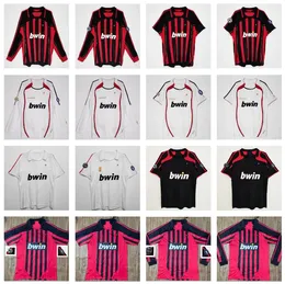 2006 2007 2008 Ac MILANS Retro Soccer Jerseys 06 07 08 long sleeve Kaka Baggio Maldini VAN BASTEN Pirlo Inzaghi Gullit Shevchenko Vintage Shirt Classic Kit