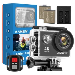 デジタルカメラAXNENアクションカメラH9R 4K 30PFS 1080P 60PFSスポーツビデオレコーディングオートバイ自転車ヘルメット防水カム230503