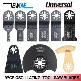 Zaagbladen Newone 9pcs/Set C9 HCS/JapanTooth/Bimetal Oscyling Tool narzędzie wielofunkcyjne łopatki do drewna/metalu/plastiku/ogona cięcia