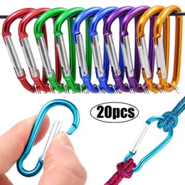 5 pcscarabiners 20pcs mini karabiner anahtarlık alluminum alaşım d-ring tokası yay çıtçıt klip kancalar anahtarlık için anahtarlık karabiner kamp araçları p230420