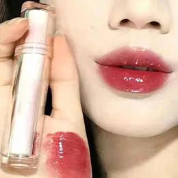 Lip Gloss 8 Colors Mirror Water Glitter 유약 방수 투명 유리 액체 립스틱 누드 갈색 빨간색 맑은 색조 메이크업