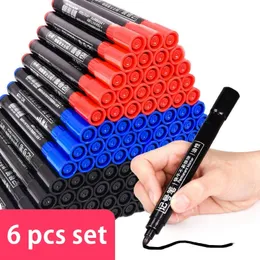 علامات Haile 6 PCs Aily Aily Fine Point Point Paint Color Marker Marker for Tyre Signature Pen Stationery Art Supplies 230503