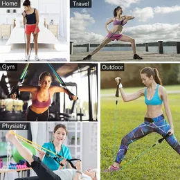 11 adet set lateks direnç bantları eğitim egzersizi yoga tüpleri ip kauçuk genişletici elastik bantlar fitness