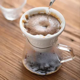 Ferramentas de cerâmica gotejador café reutilizável pote chá filtro cesta copo barista brewer ferramentas acessórios café máquina filtro malha