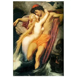 Number The Fisherman And The Syren Classic Oil Painting Reproduction Wall Art Canvas Prints For Living Room Bedroom Decor