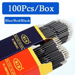 Ballpoint Pens 100PcsSet 107mm Refills 07mm BlueBlackRed Ink Replaceable Refill for Multicolor Students Writing Supplies 230503