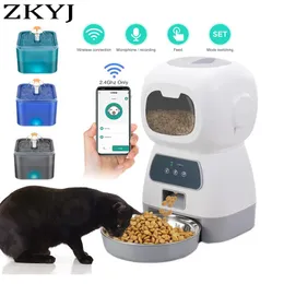 Besleyiciler Kamera Cat Otomatik Besleyici ile Akıllı Pet Besleyici Ses ve Video WiFi Köpek Yemek Besleme Kasesi 3L Akıllı Besleyici