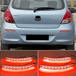 2 STÜCKE LED Heckstoßstange Reflektor Lichter Für Hyundai i20 2012 Auto Tageslicht Blinker Bremslicht Auto Rücklicht Zubehör