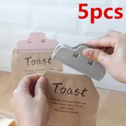 Bag Clips 5st Lot Portable Large Kitchen Storage Food Snack Sealing Sealer Clamp Plastic Tool 230503